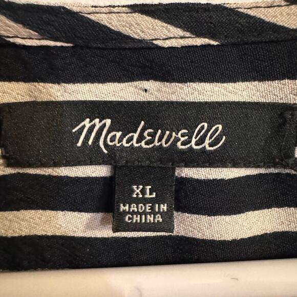 Madewell Wrap Top in Candied Orchids Floral Striped Size XL - Picture 7 of 8